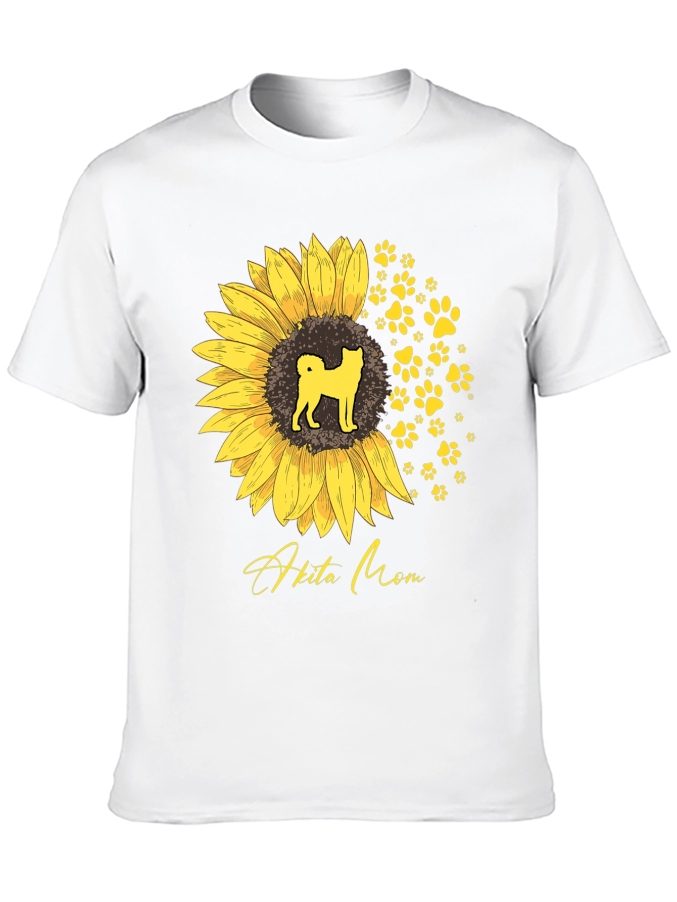 Akita Mom Sunflower T-Shirt