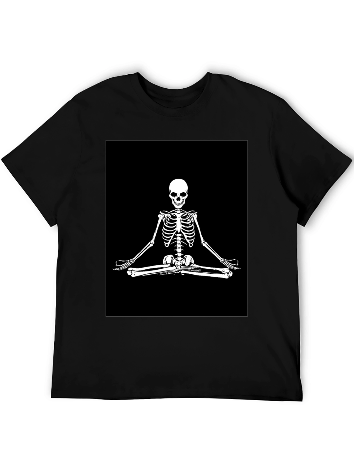 Meditating Skeleton Graphic T-Shirt