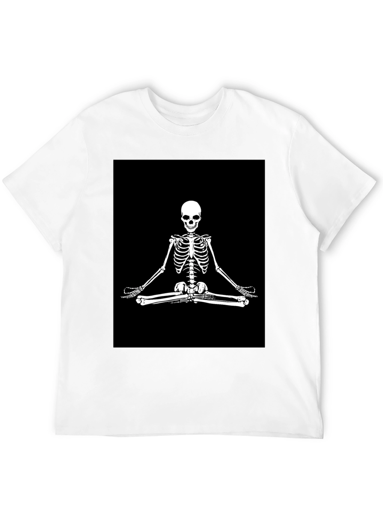Meditating Skeleton Graphic T-Shirt