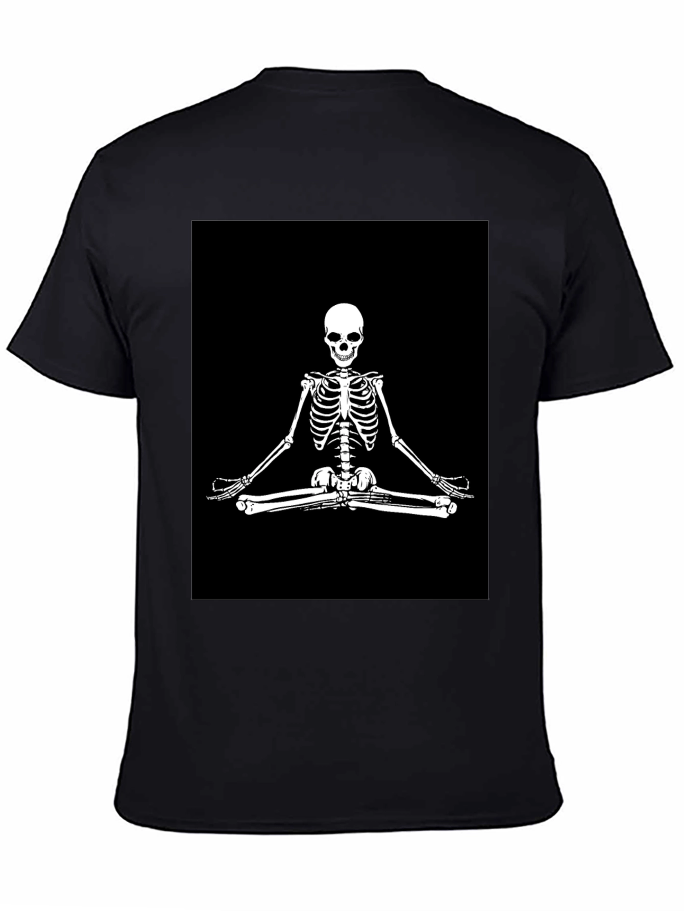 Meditating Skeleton Graphic T-Shirt