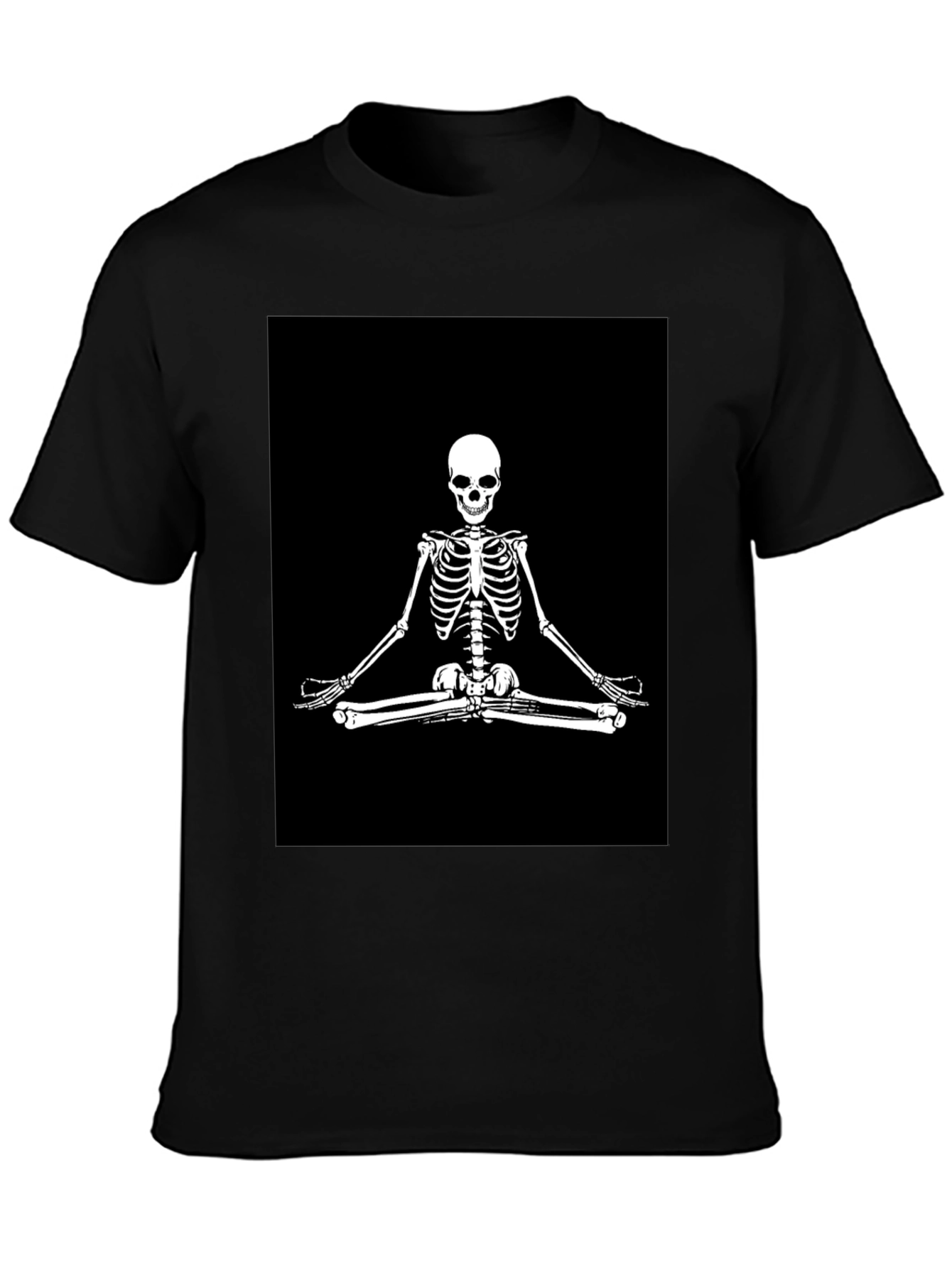 Meditating Skeleton Graphic T-Shirt