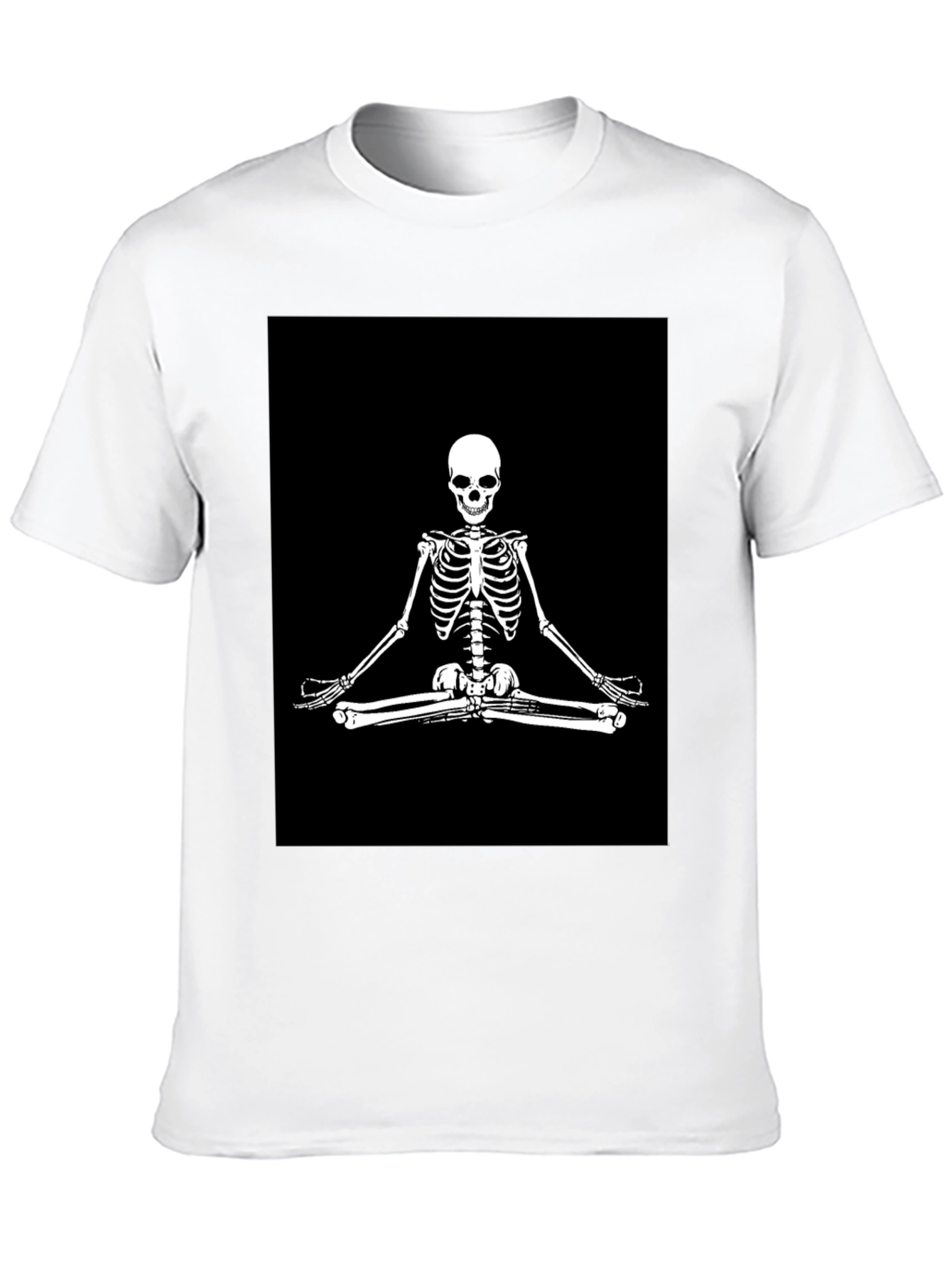 Meditating Skeleton Graphic T-Shirt