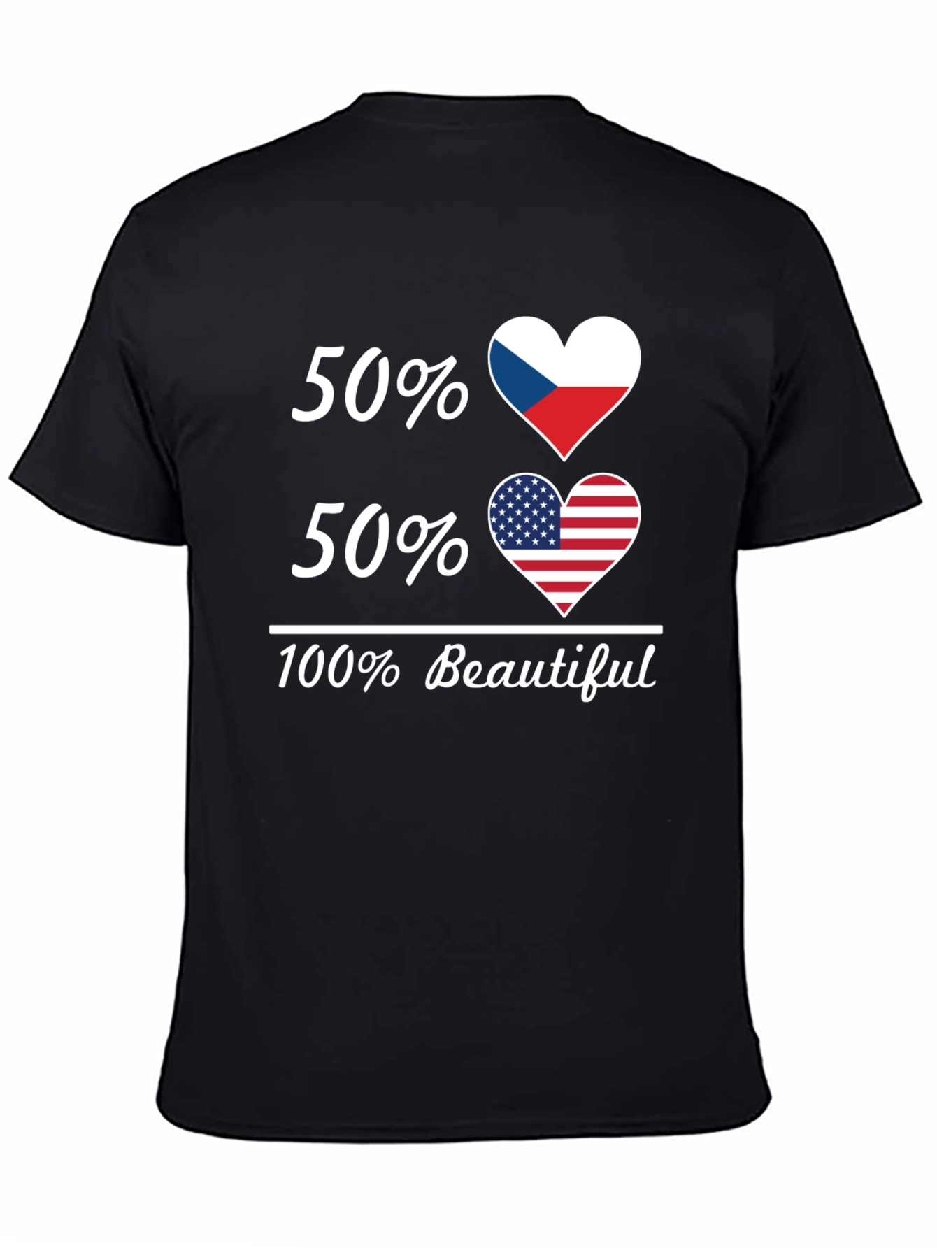 Czech American Heart Flag T-Shirt