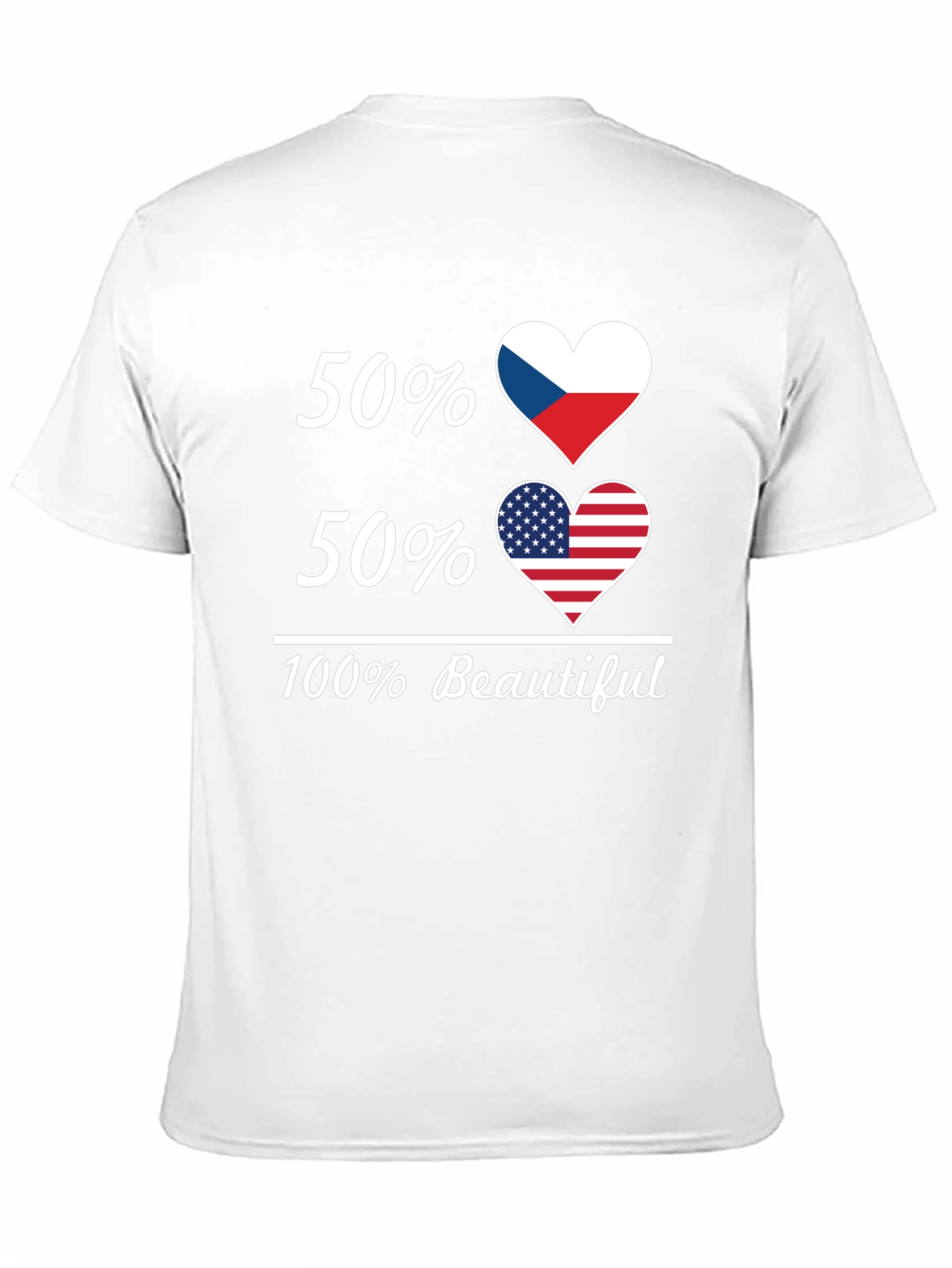 Czech American Heart Flag T-Shirt