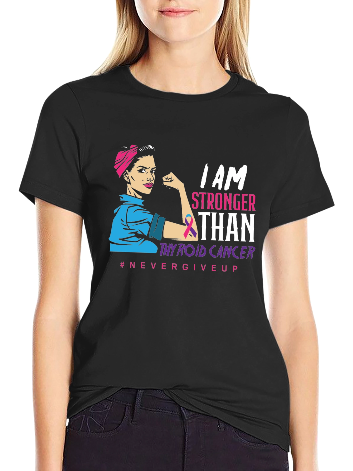 Stronger Than Thyroid Cancer T-Shirt