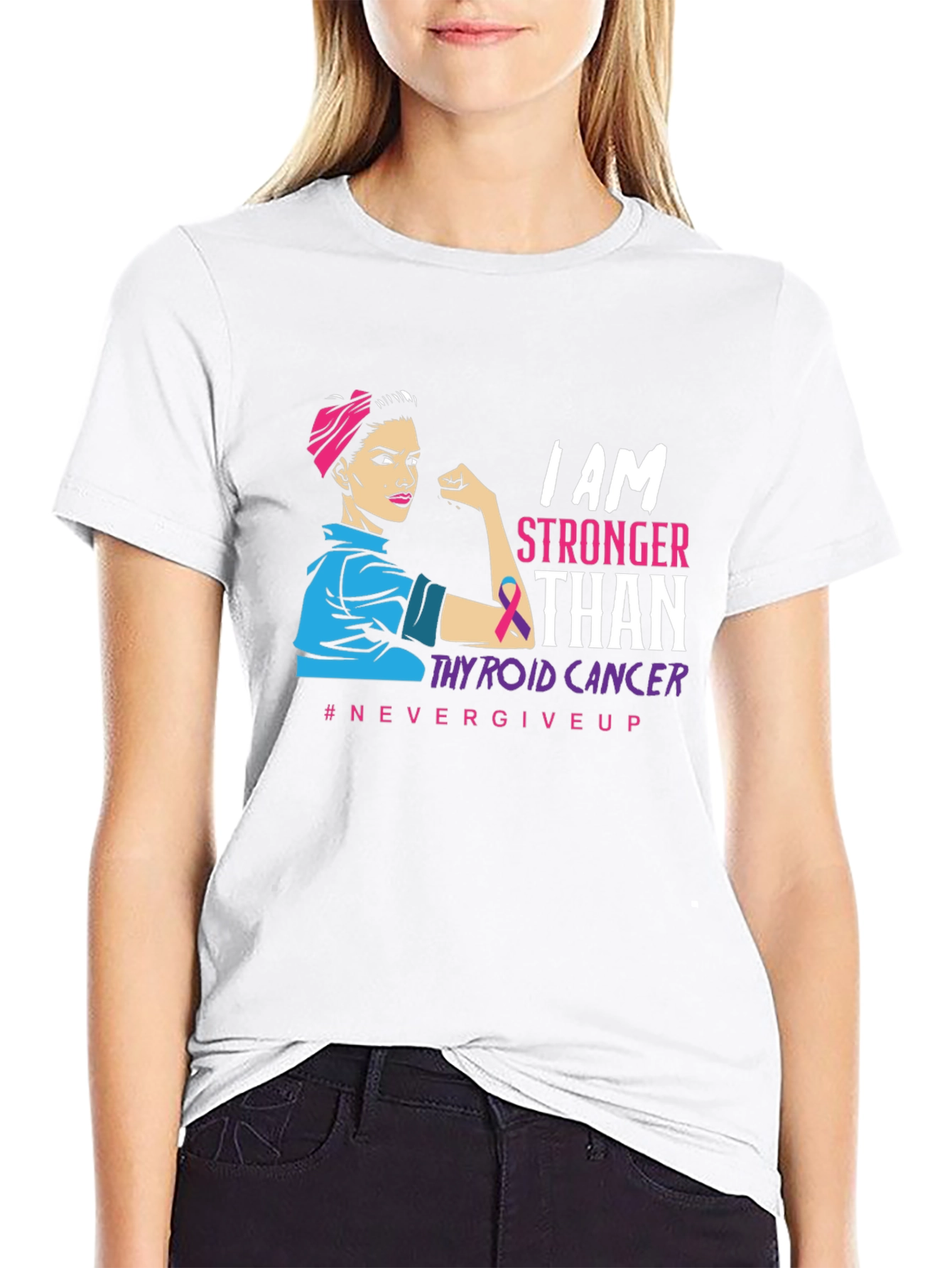 Stronger Than Thyroid Cancer T-Shirt