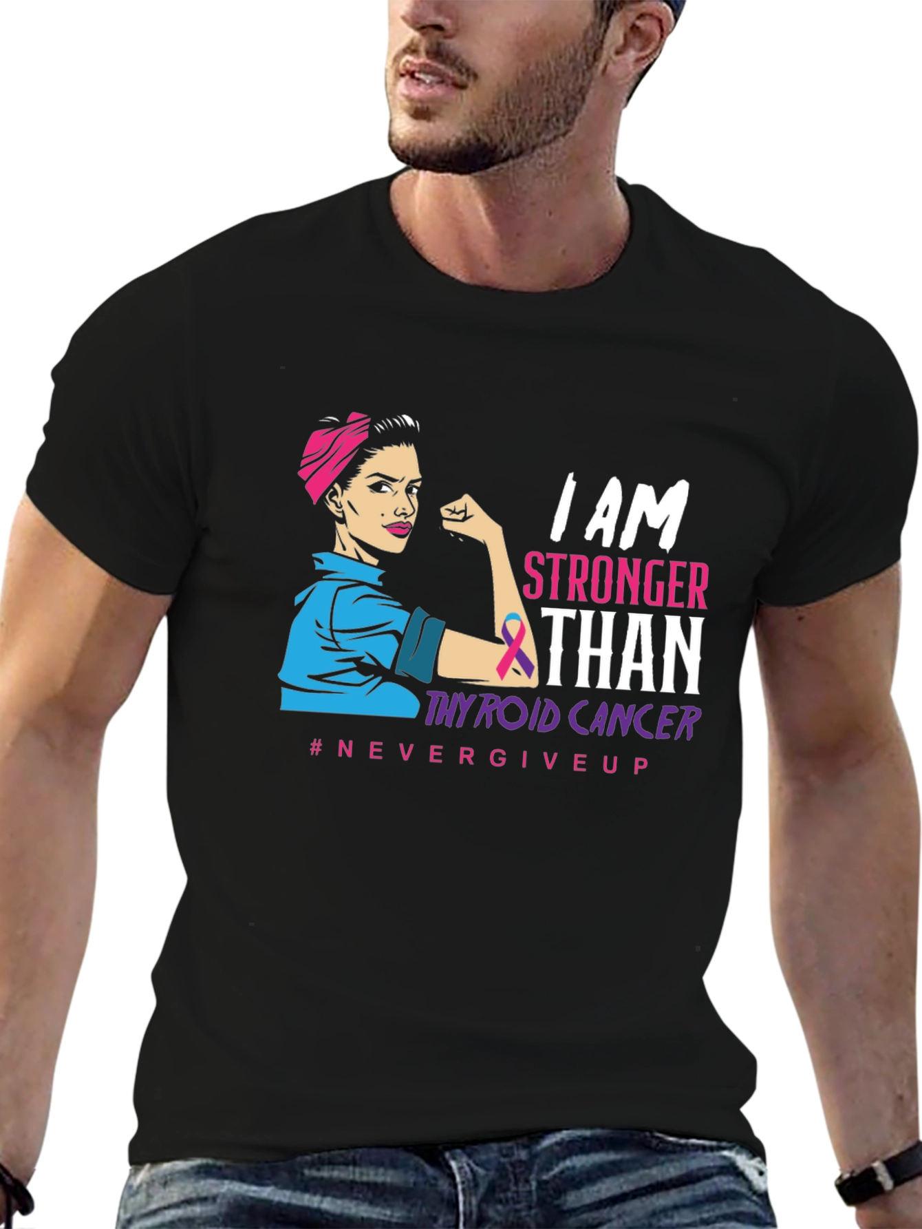 Stronger Than Thyroid Cancer T-Shirt