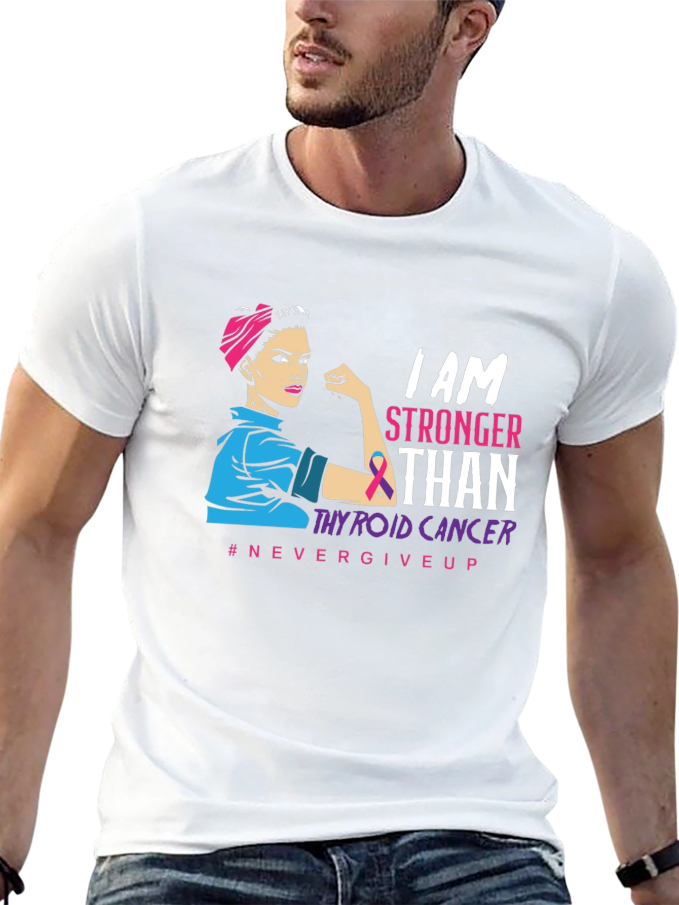 Stronger Than Thyroid Cancer T-Shirt