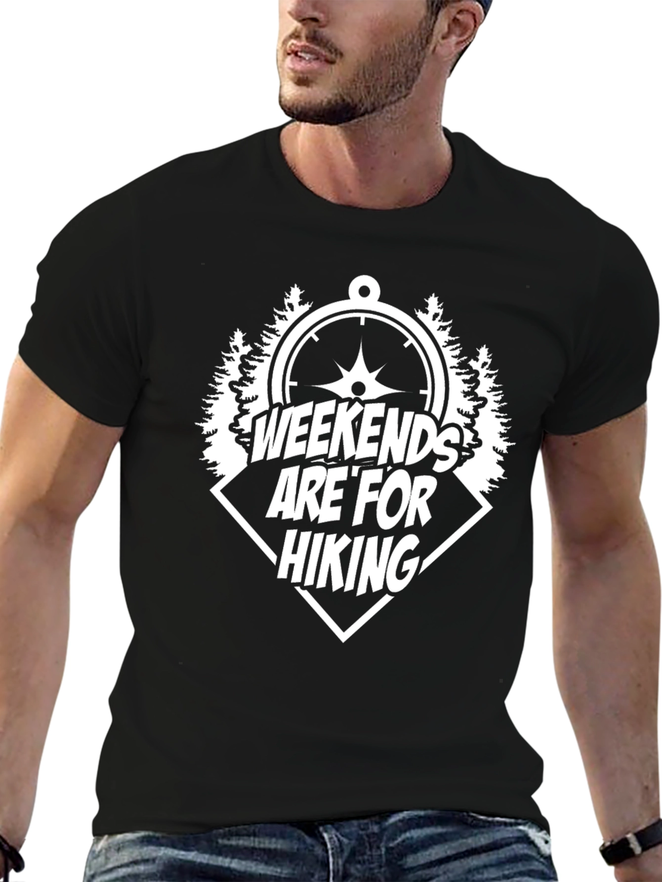 Weekends Are For Hiking T-Shirt - Black