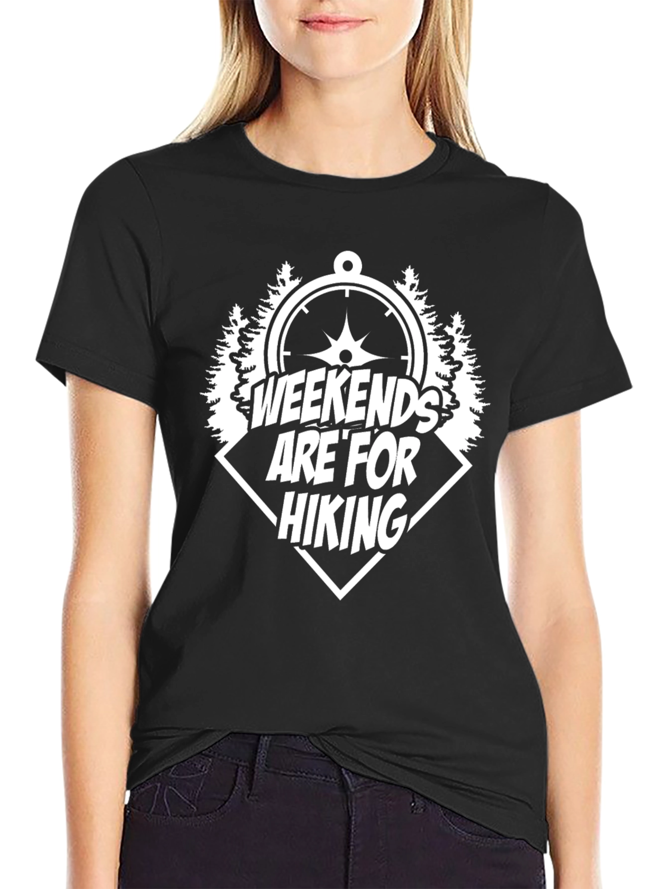 Weekends Are For Hiking T-Shirt - Black