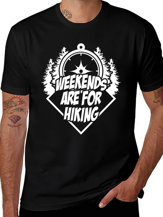 Weekends Are For Hiking T-Shirt - Black