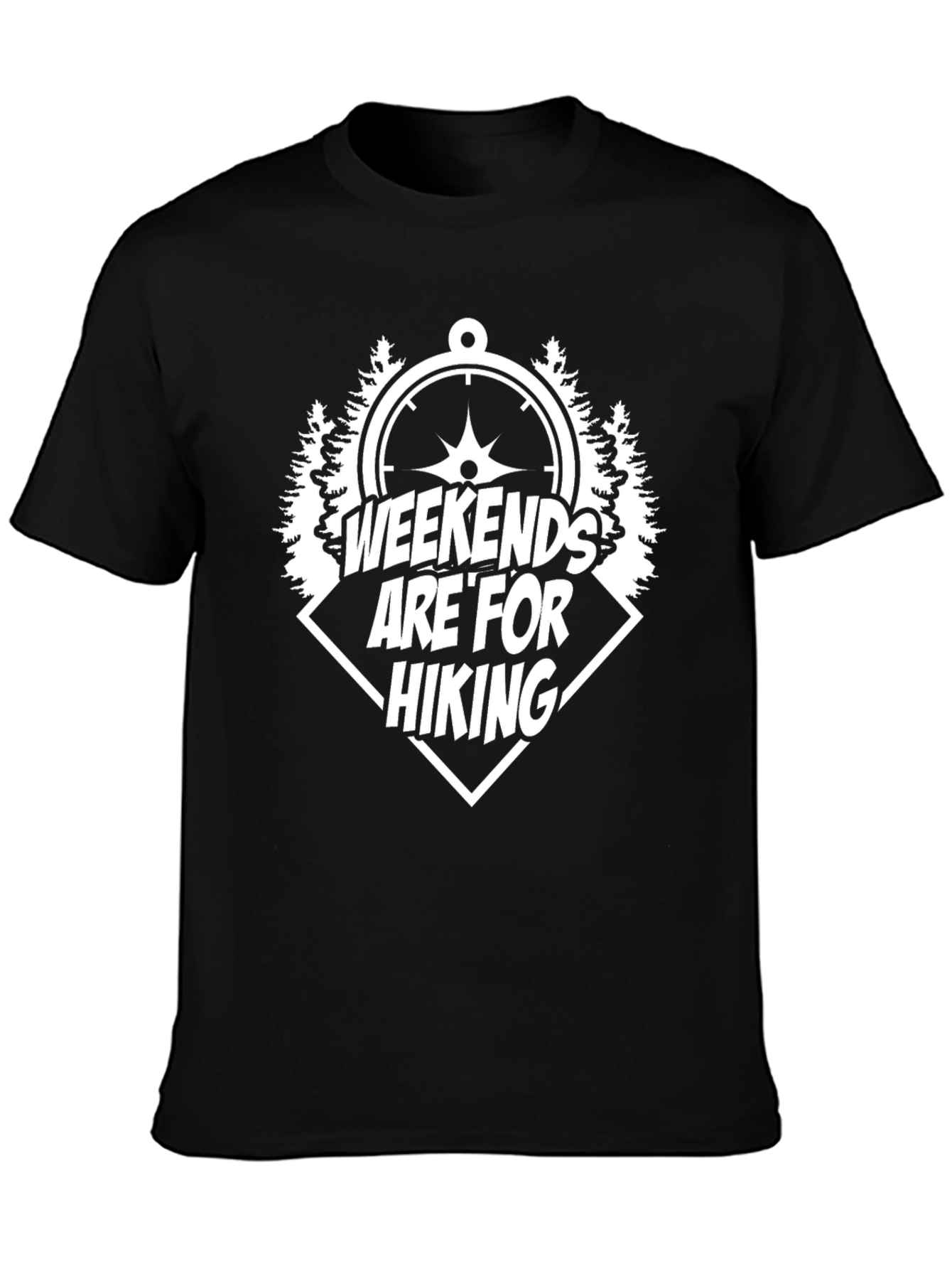Weekends Are For Hiking T-Shirt - Black
