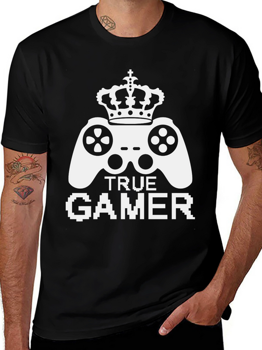 True Gamer Crowned Controller Graphic Tee - Black