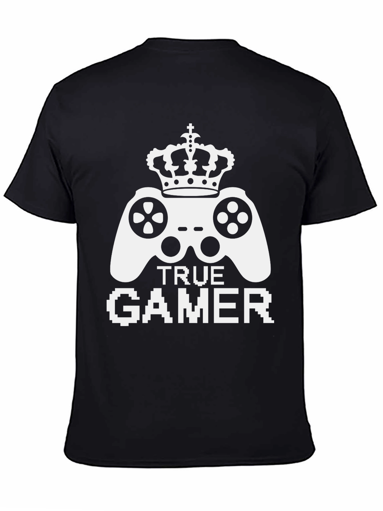 True Gamer Crowned Controller Graphic Tee - Black