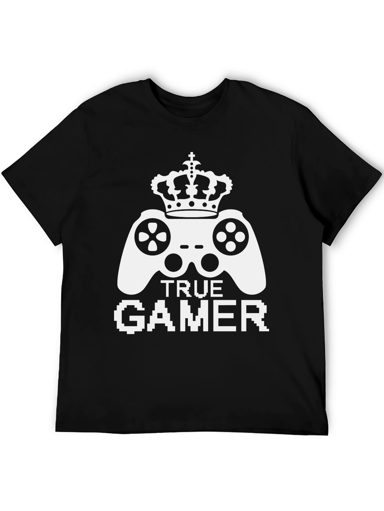 True Gamer Crowned Controller Graphic Tee - Black