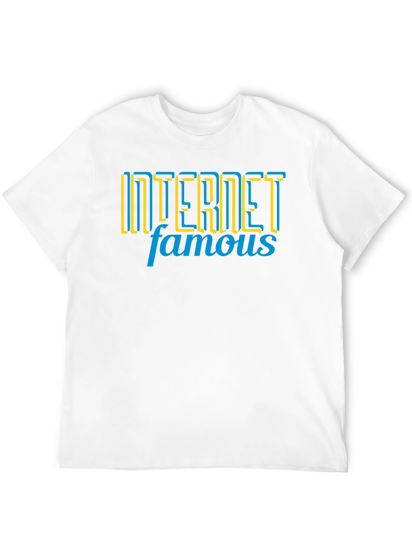 Internet Famous Graphic Tee - Black Crew Neck T-Shirt