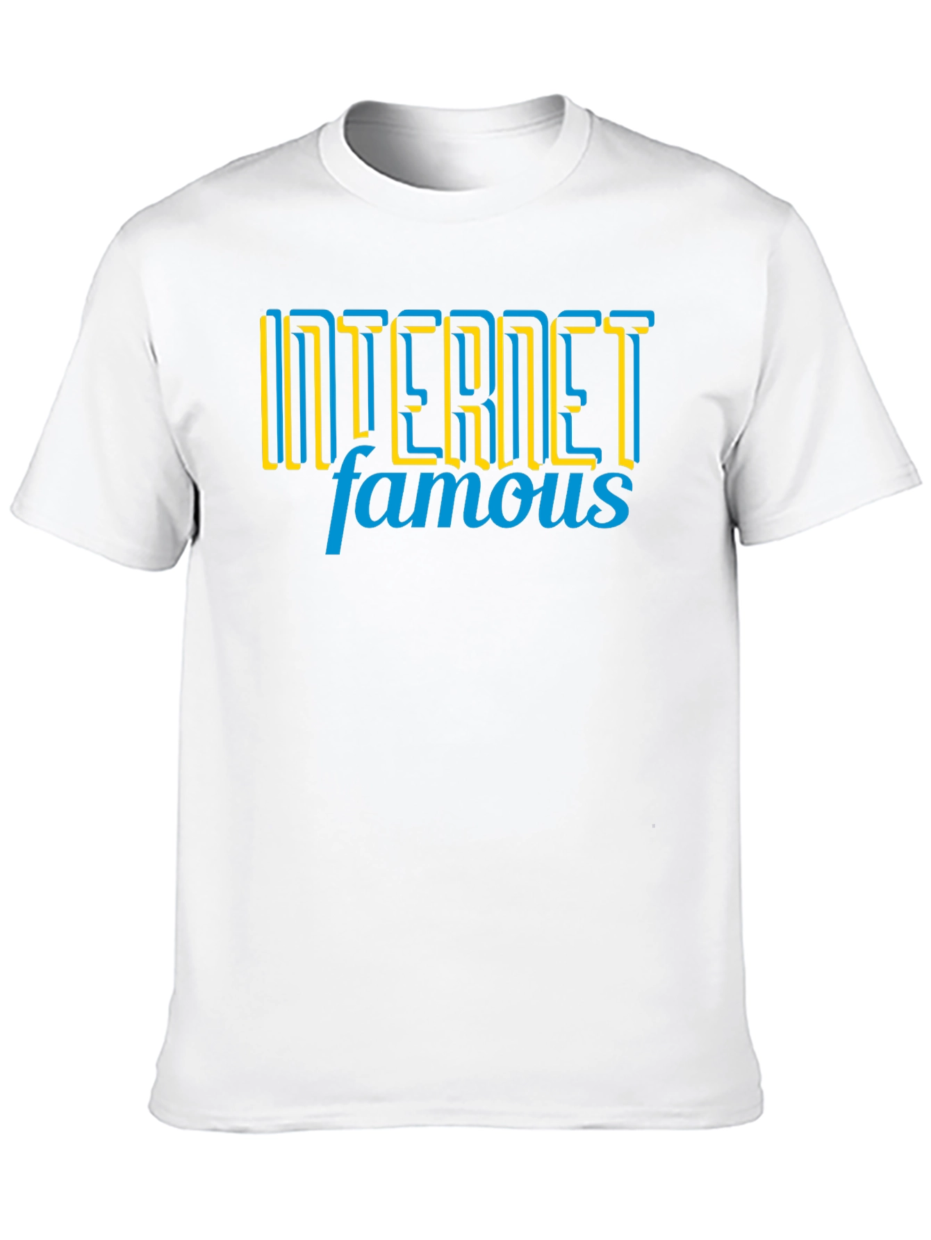 Internet Famous Graphic Tee - Black Crew Neck T-Shirt