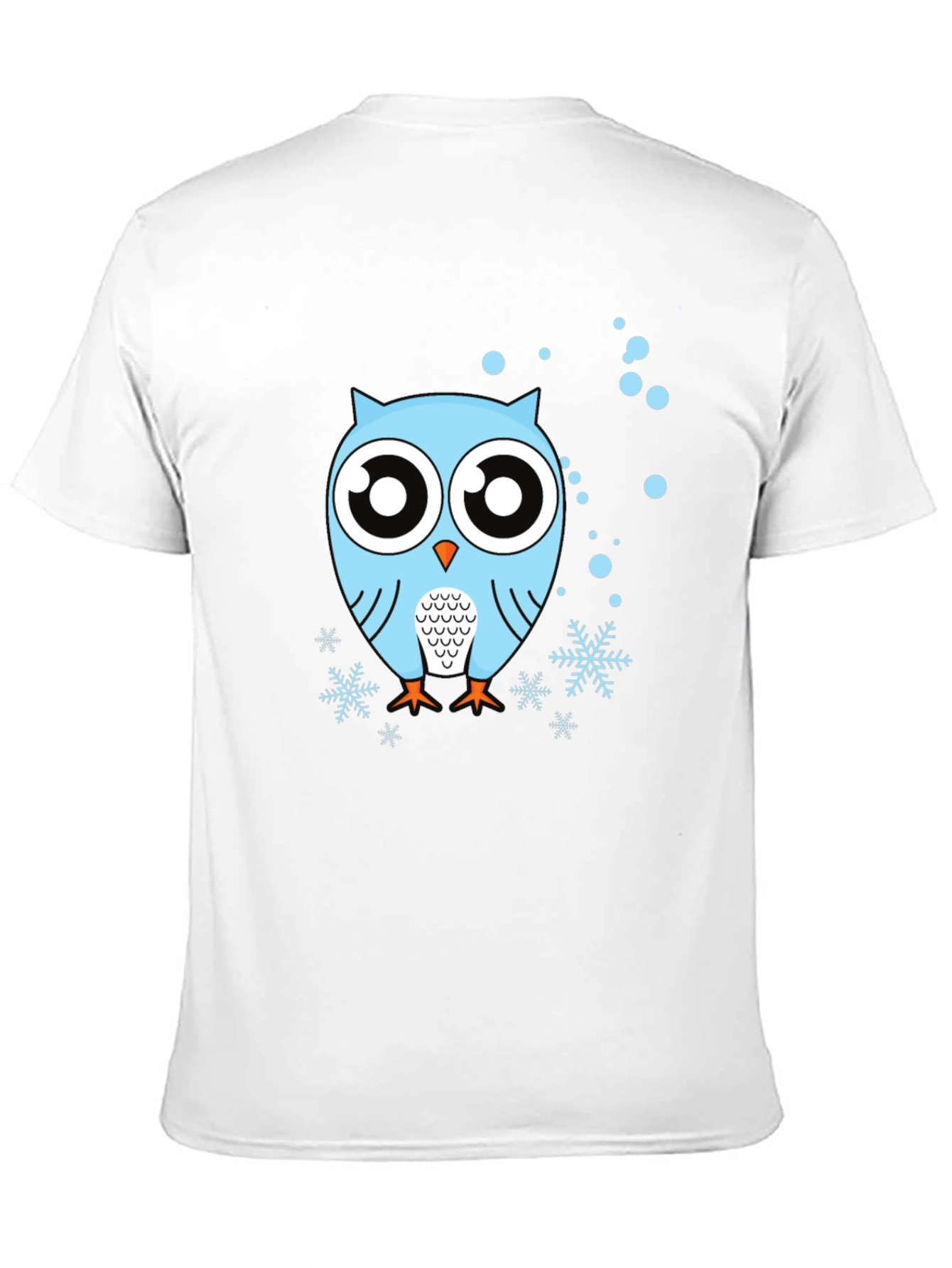 Owl Graphic Tee - Black Crew Neck Cotton Shirt