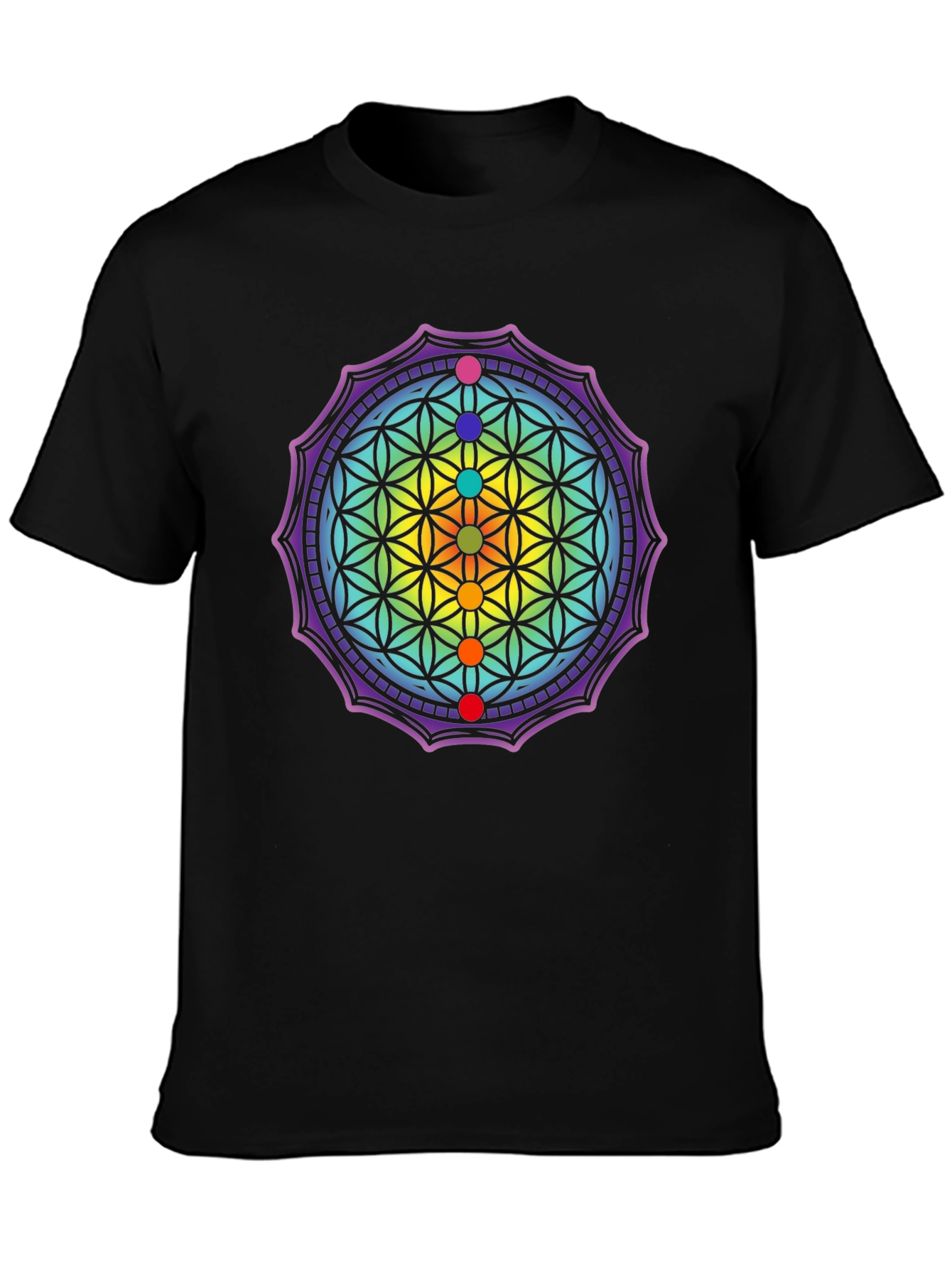 Chakra Flower of Life Graphic Tee