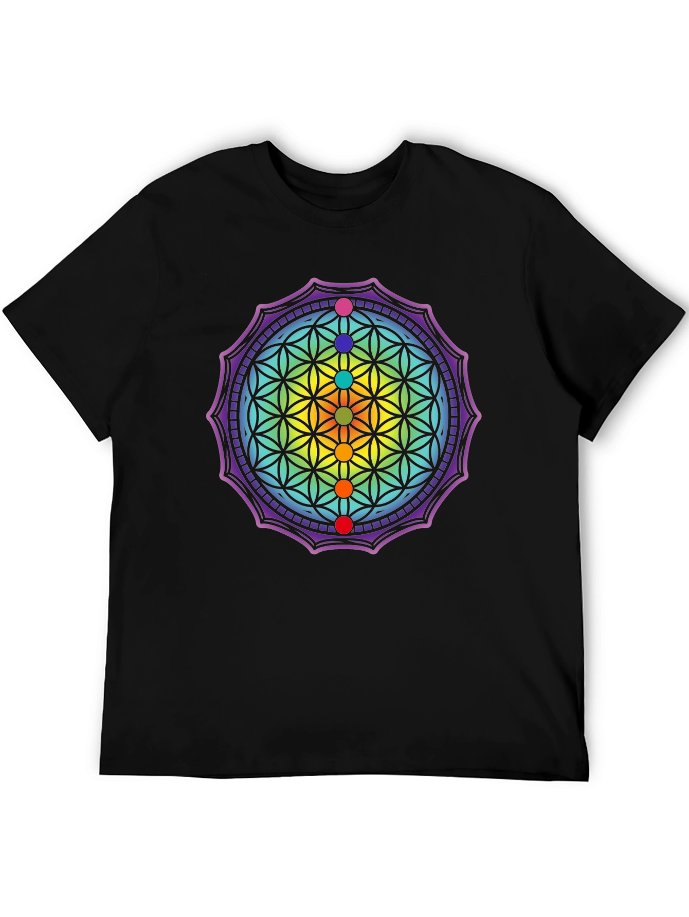 Chakra Flower of Life Graphic Tee