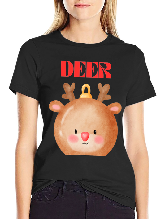 Cute Deer Ornament T-Shirt - Holiday Festive Style