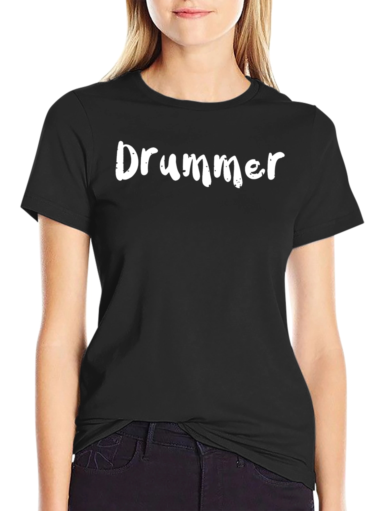 Drummer Tee - Classic Black Cotton T-Shirt