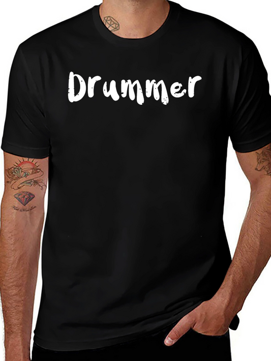 Drummer Tee - Classic Black Cotton T-Shirt