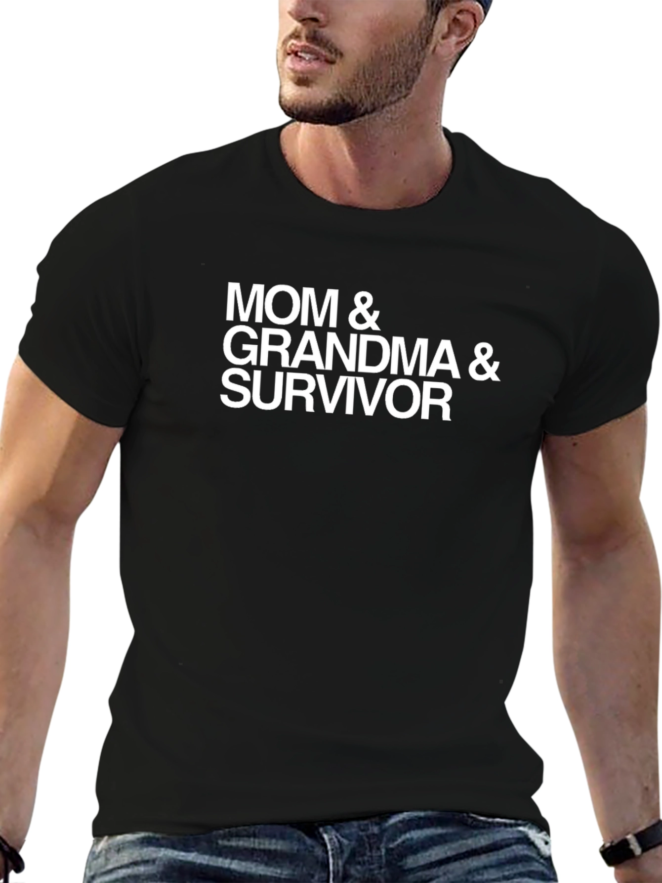 Mom Grandma and Survivor Graphic T-Shirt