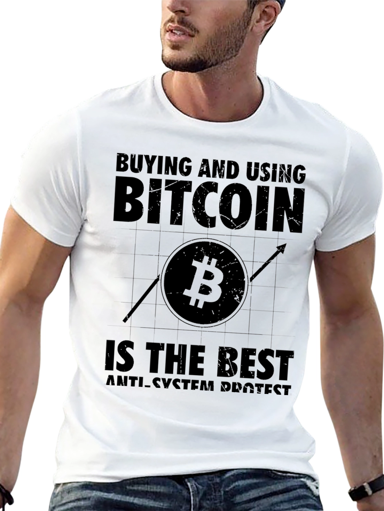 Bitcoin is the Best Anti-System Protest Black T-Shirt