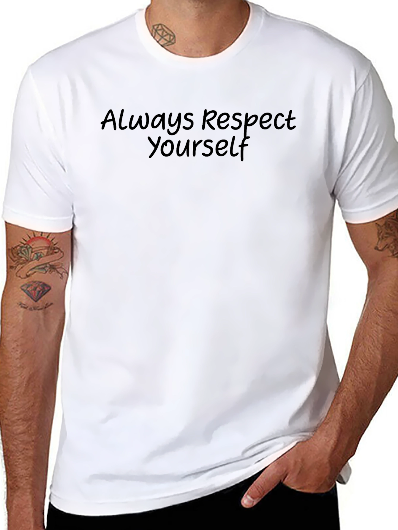 Always Respect Yourself Black Tee