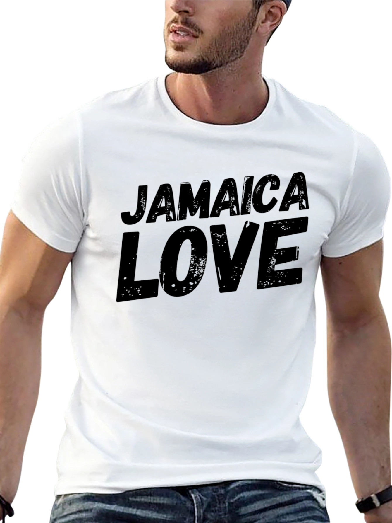 Jamaica Love Graphic T-Shirt - Mens Black Tee