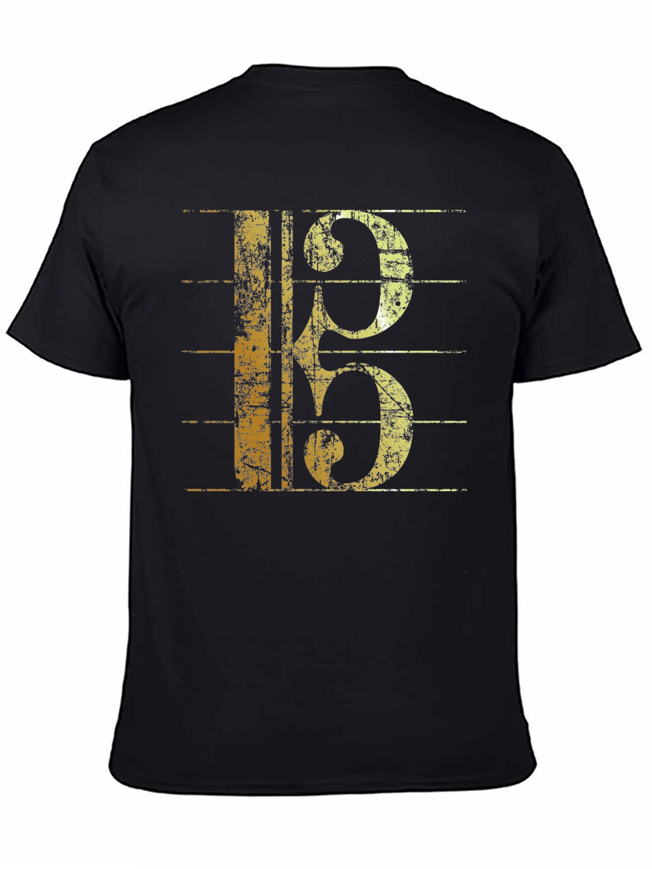 Musical Clef Graphic Black T-Shirt