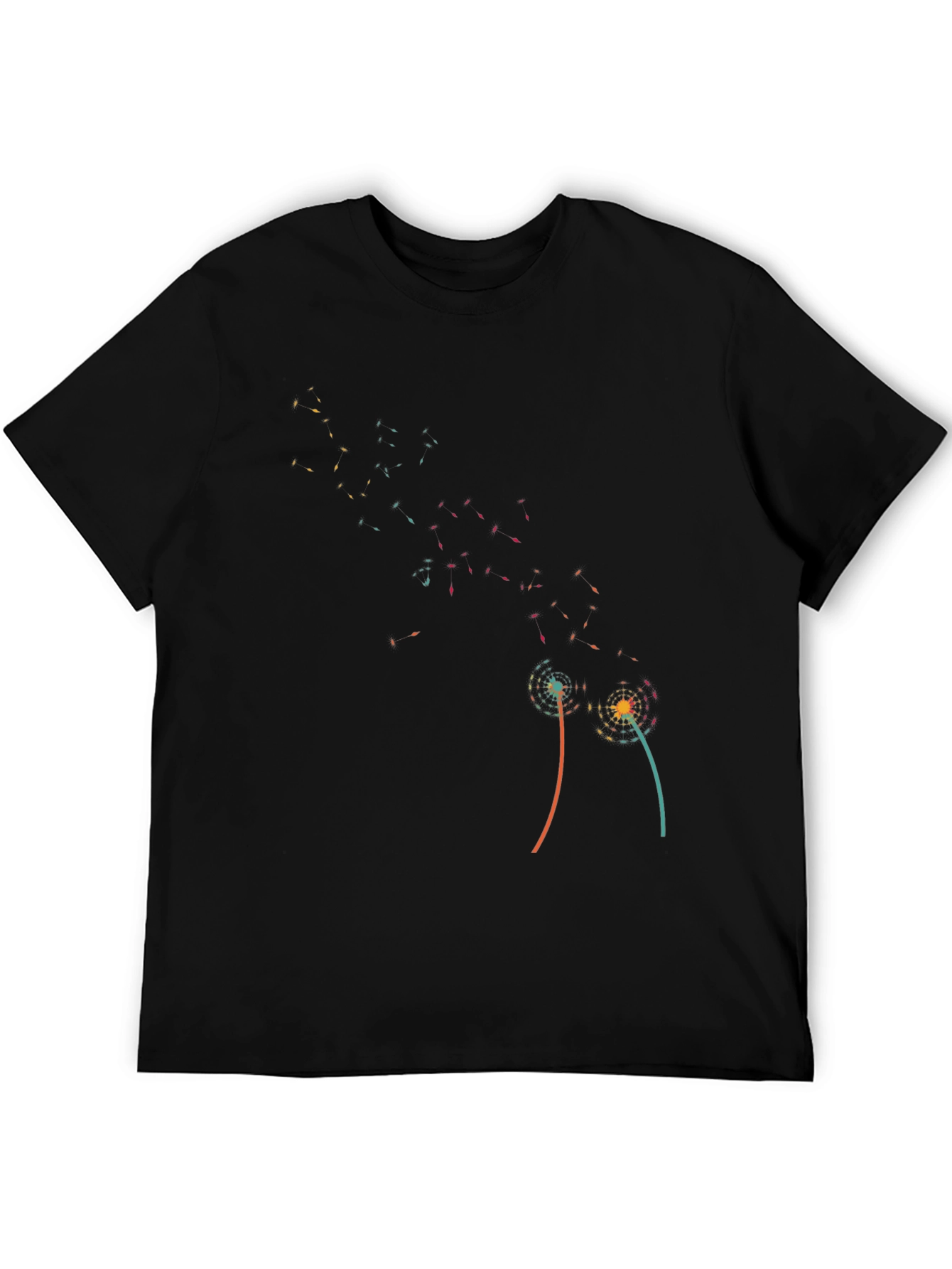 Dandelion Wishes Graphic Black Tee