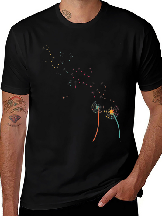 Dandelion Wishes Graphic Black Tee