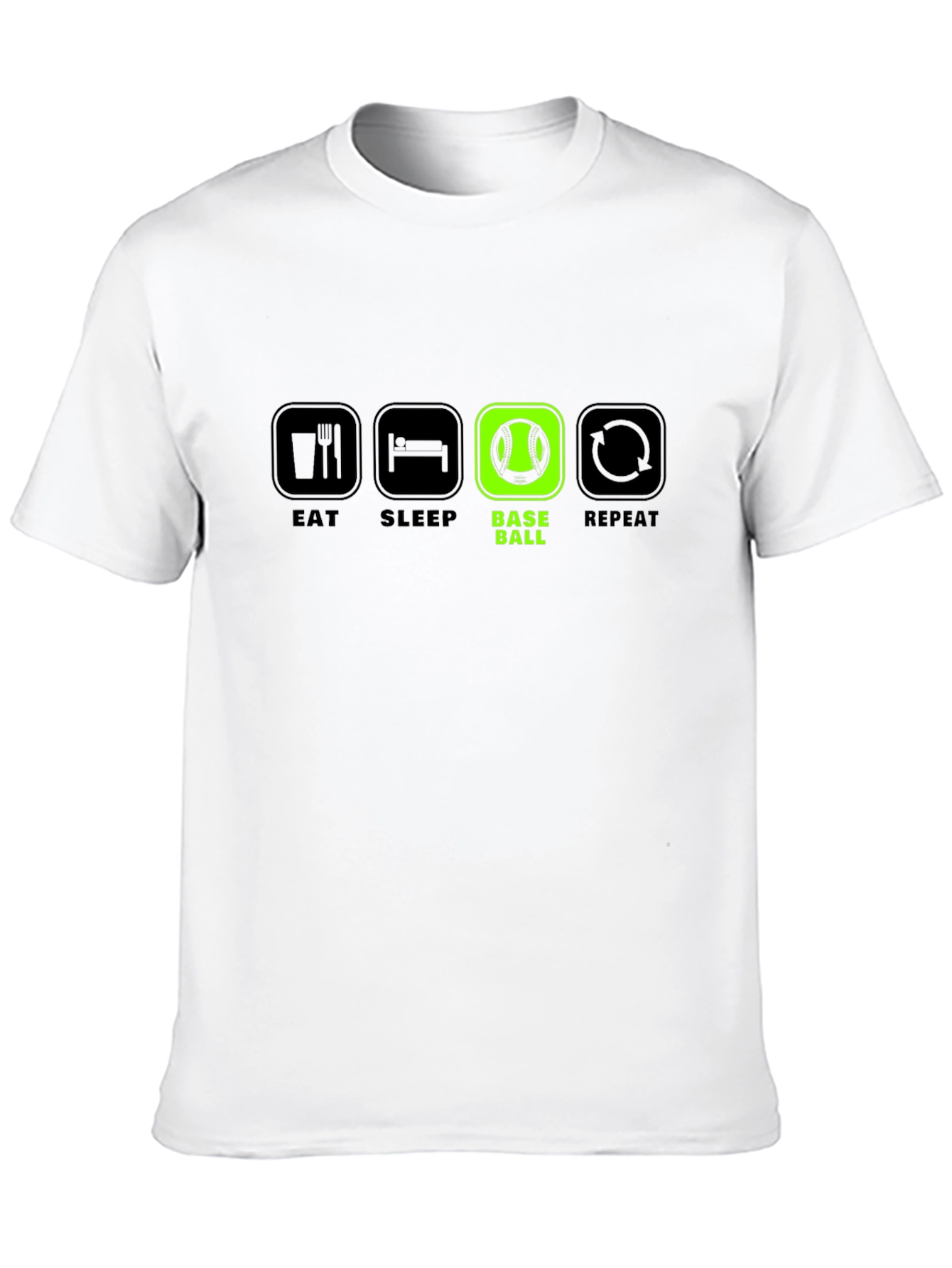 Eat Sleep Baseball Repeat Graphic T-Shirt
