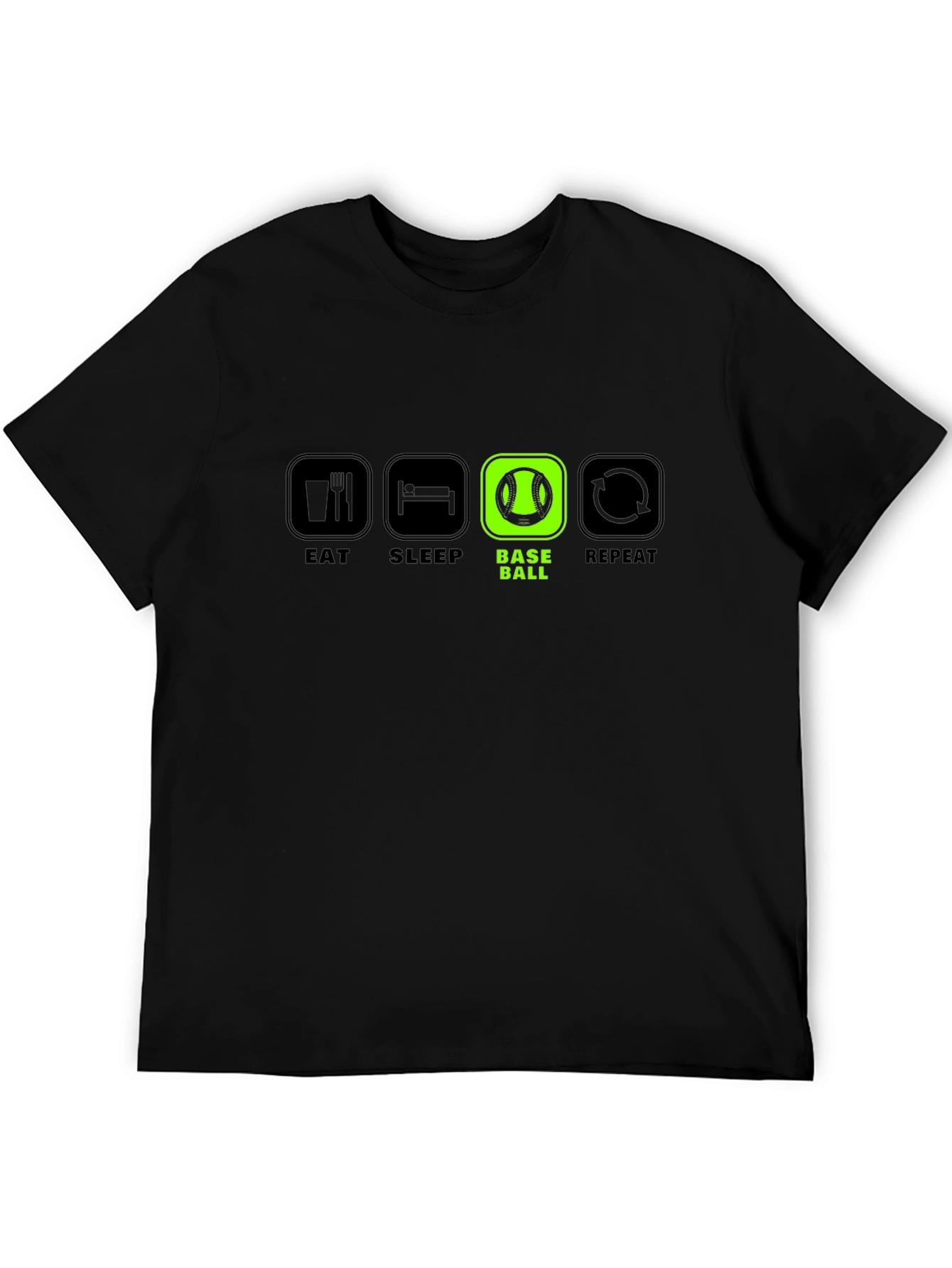 Eat Sleep Baseball Repeat Graphic T-Shirt