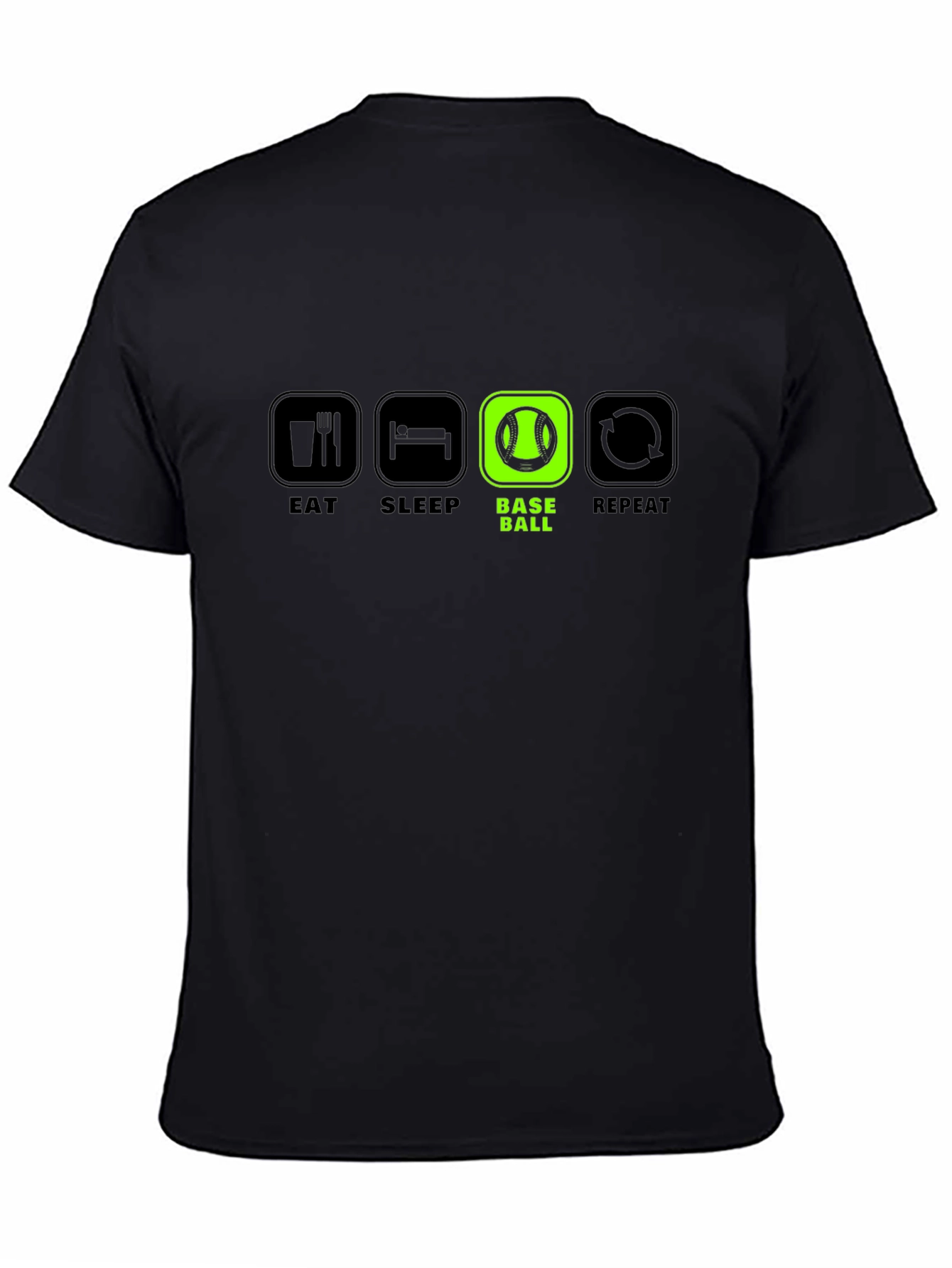 Eat Sleep Baseball Repeat Graphic T-Shirt