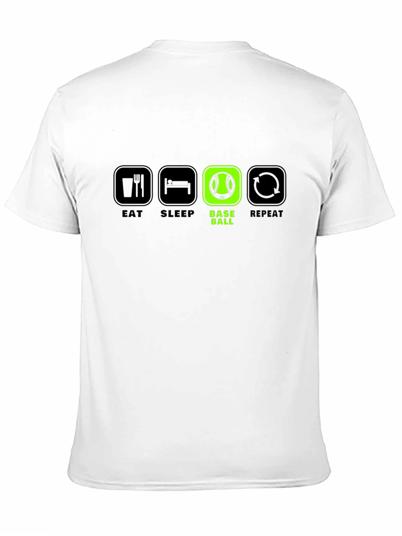 Eat Sleep Baseball Repeat Graphic T-Shirt