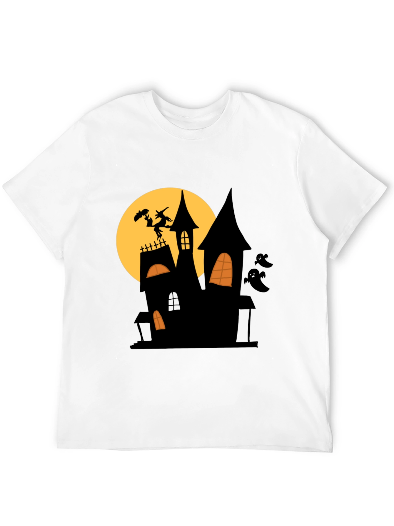 Halloween Witch Haunted House Graphic Tee