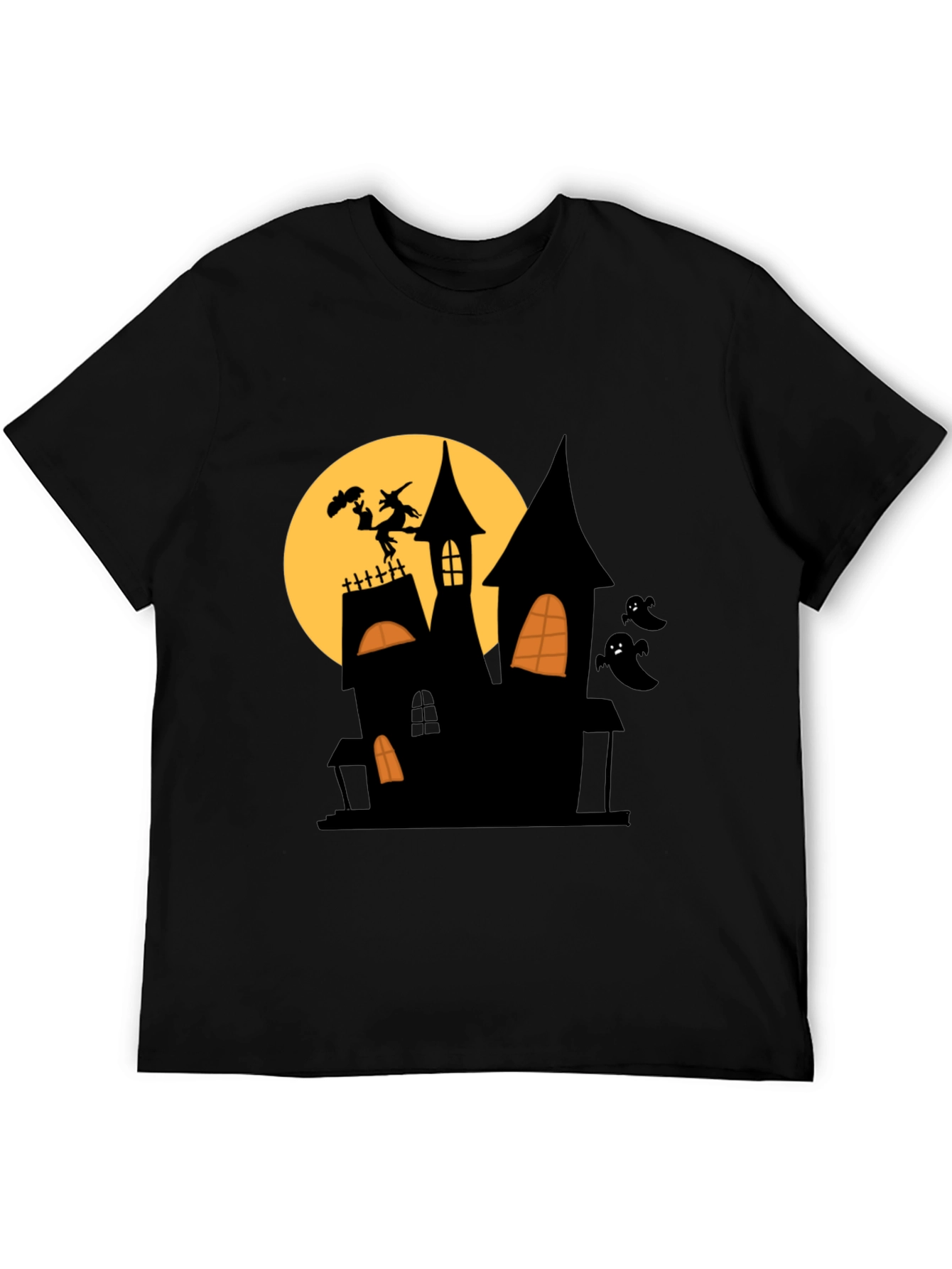 Halloween Witch Haunted House Graphic Tee
