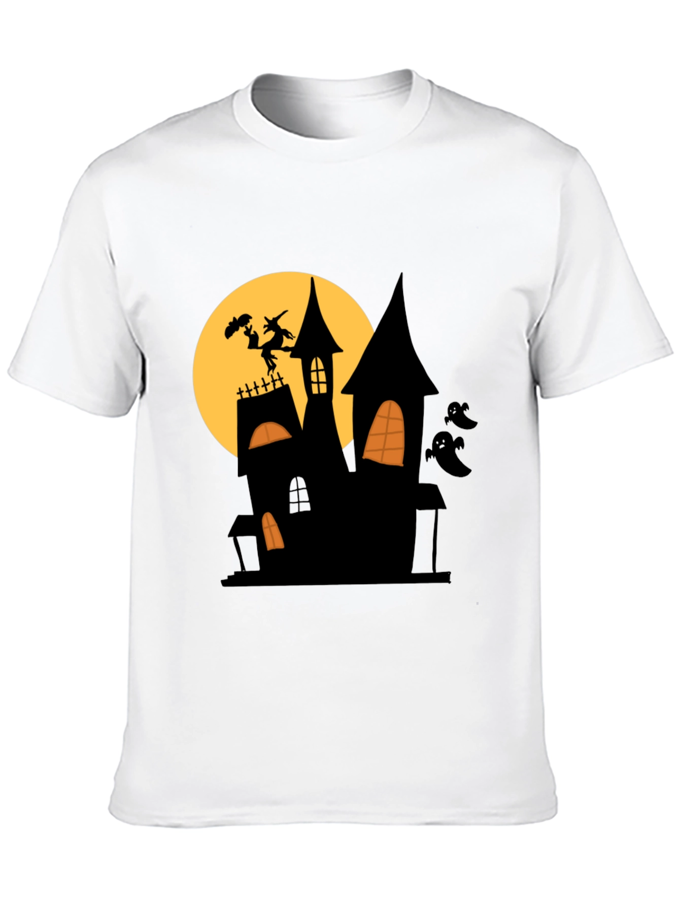 Halloween Witch Haunted House Graphic Tee