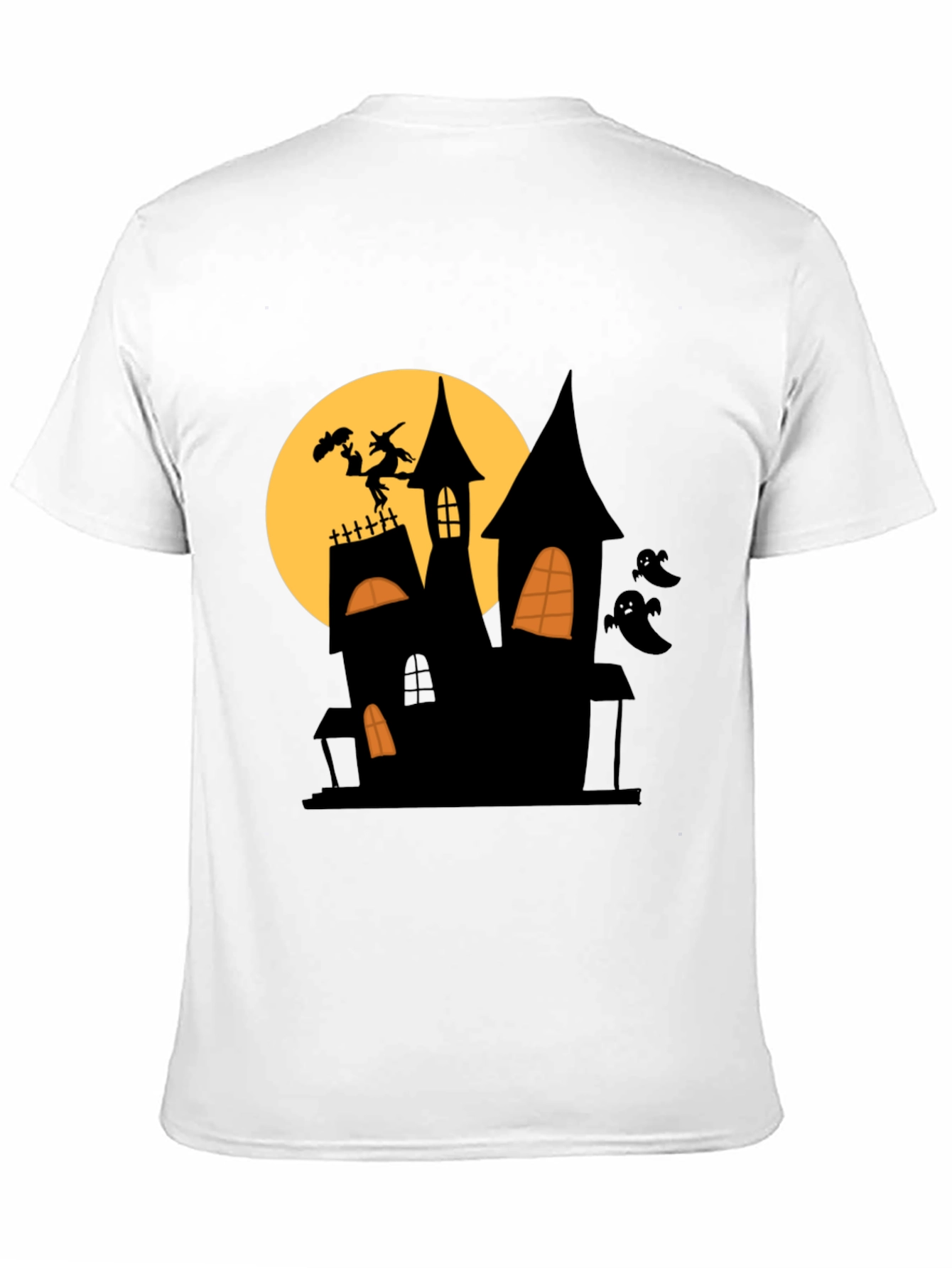 Halloween Witch Haunted House Graphic Tee