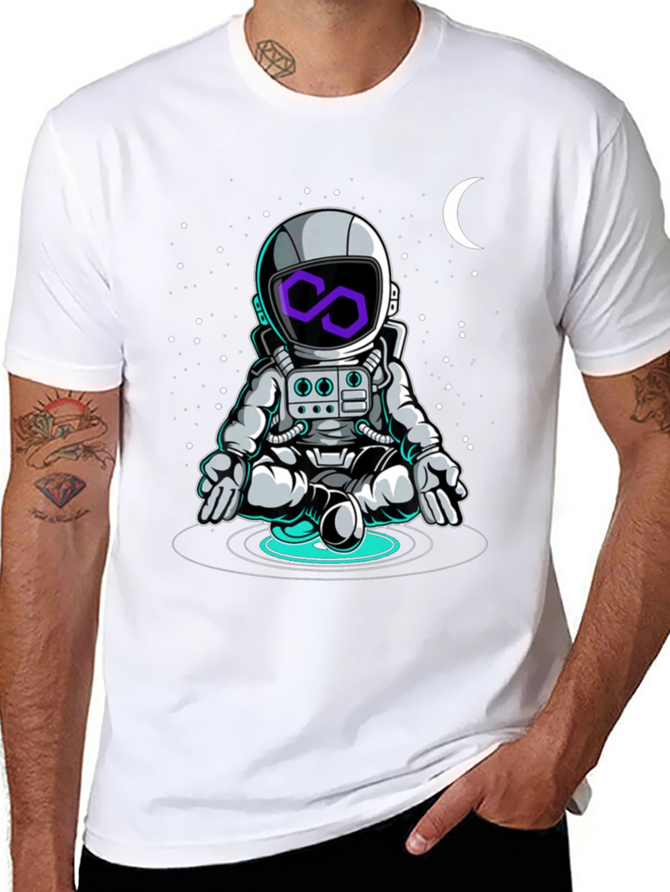 Astronaut in Space T-Shirt - Cosmic Zen