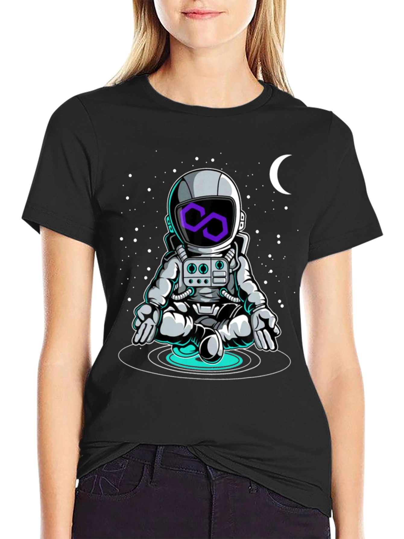 Astronaut in Space T-Shirt - Cosmic Zen