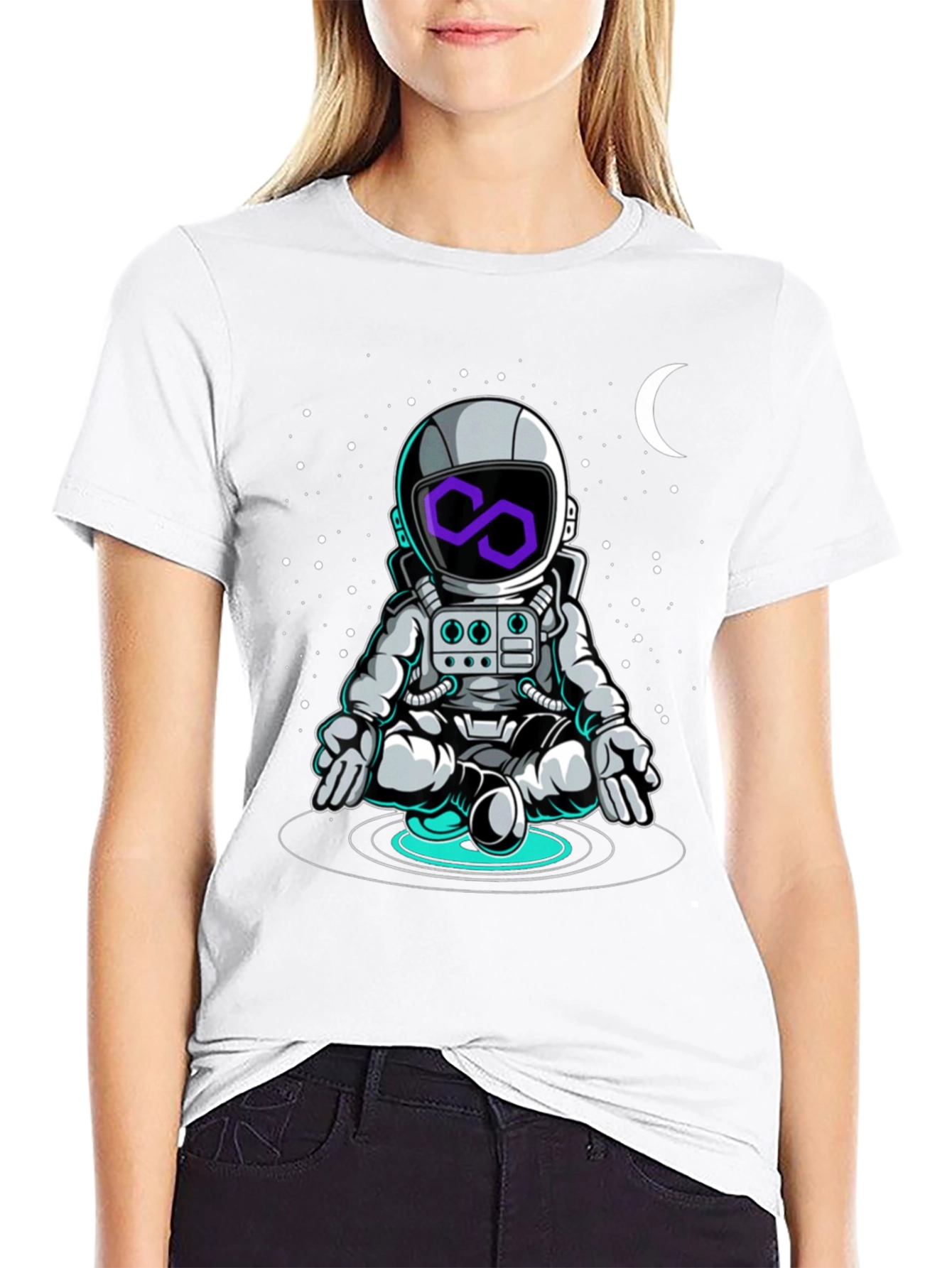Astronaut in Space T-Shirt - Cosmic Zen