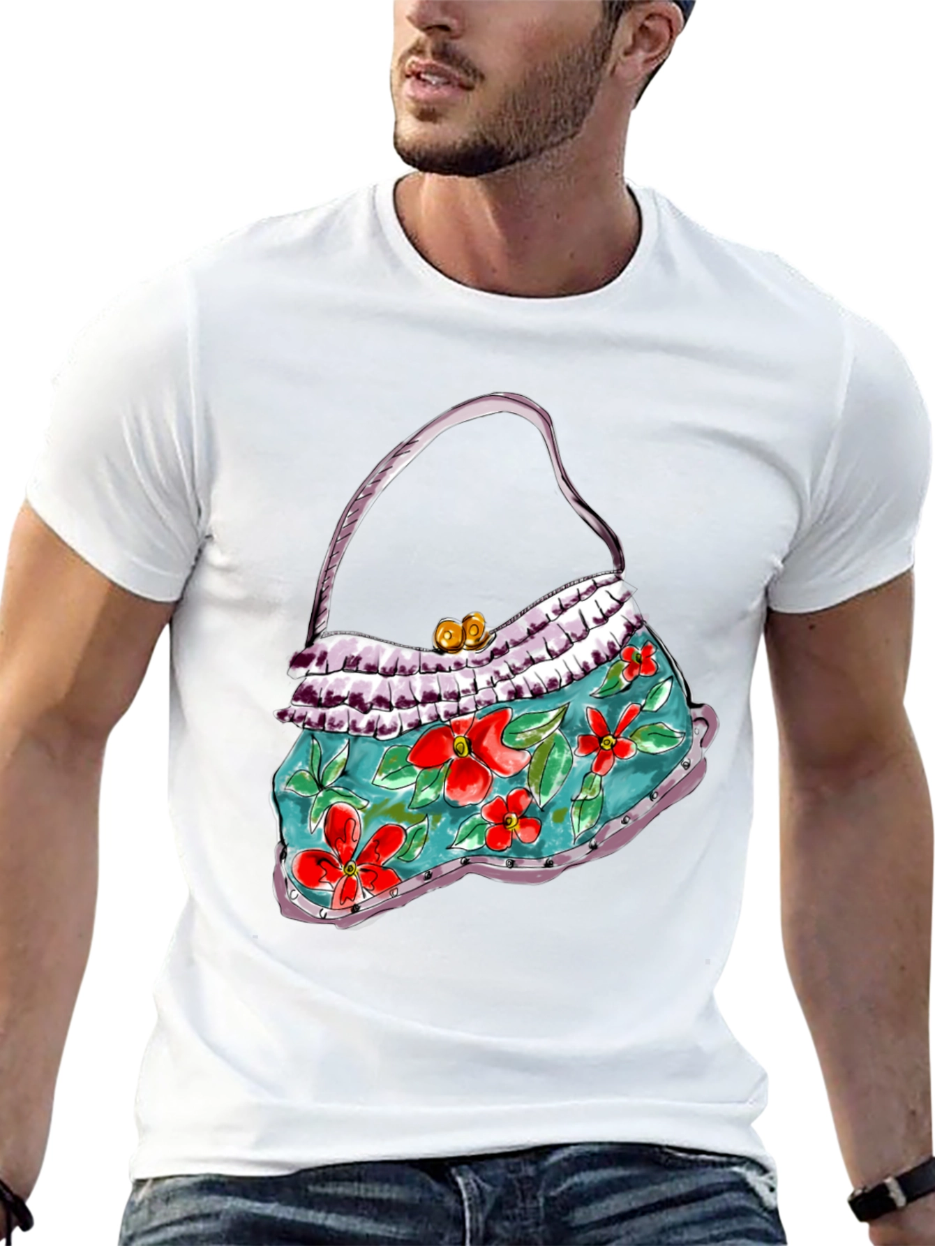 Floral Purse Graphic T-Shirt