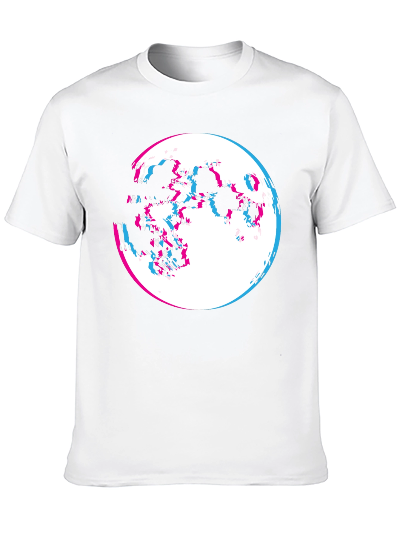 Glitch Moon Graphic T-Shirt - Mens Black Tee