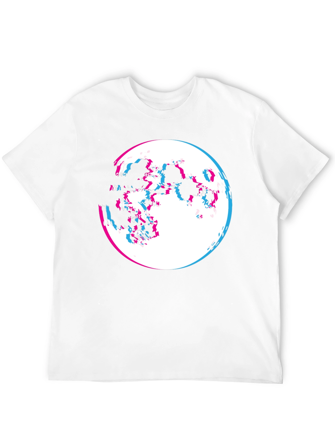 Glitch Moon Graphic T-Shirt - Mens Black Tee