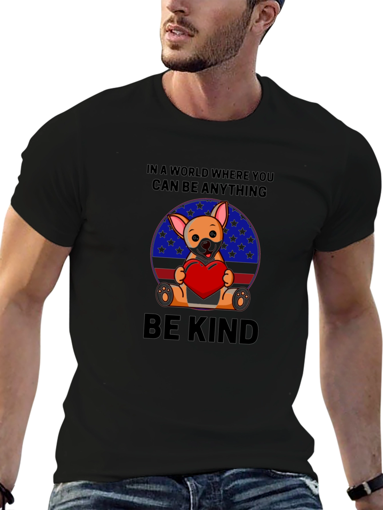 Be Kind T-Shirt - Dog with Heart