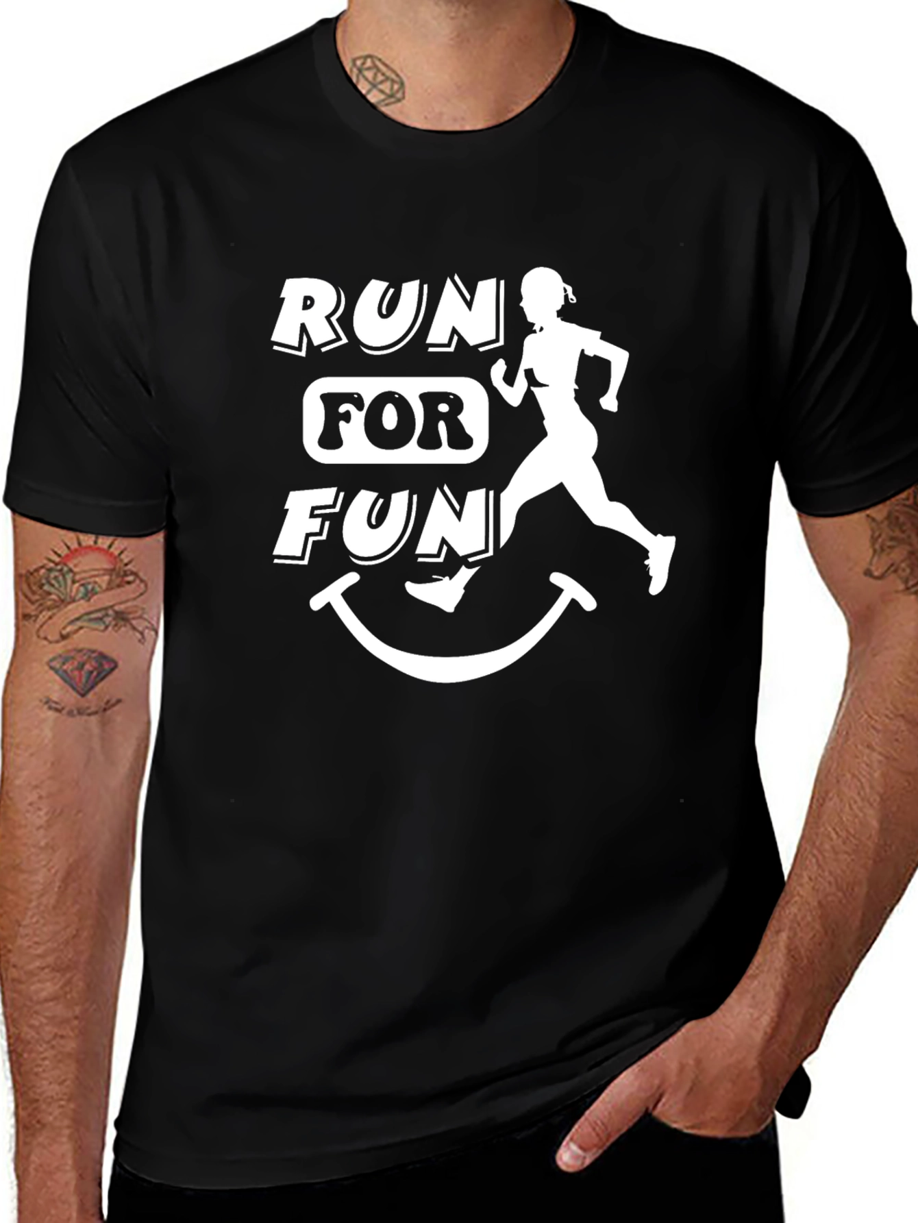 Run for Fun Black T-Shirt